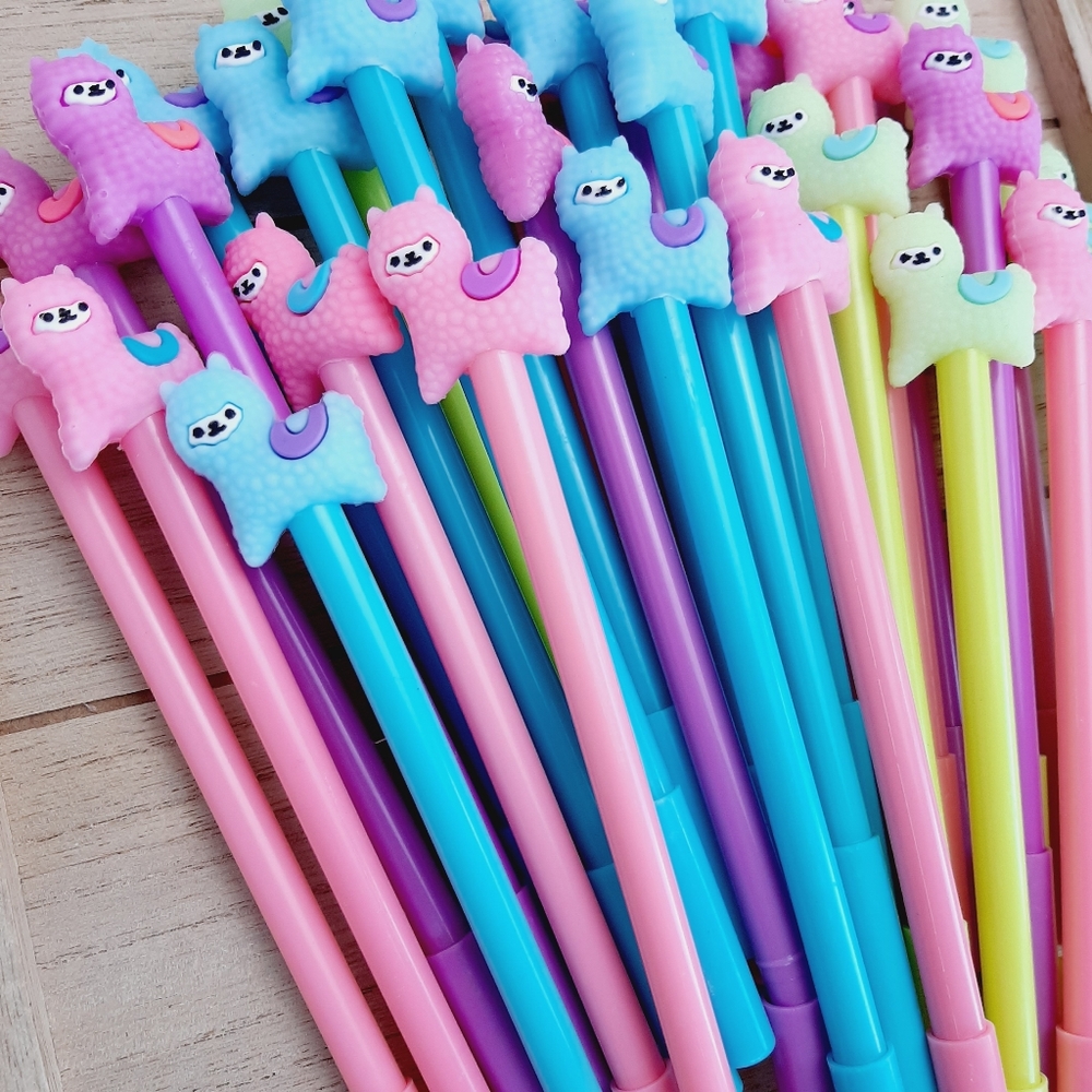 28 Llama Pens, Alpaca Pens, Black Gel Ink, Fine Point, New, Free Shipping